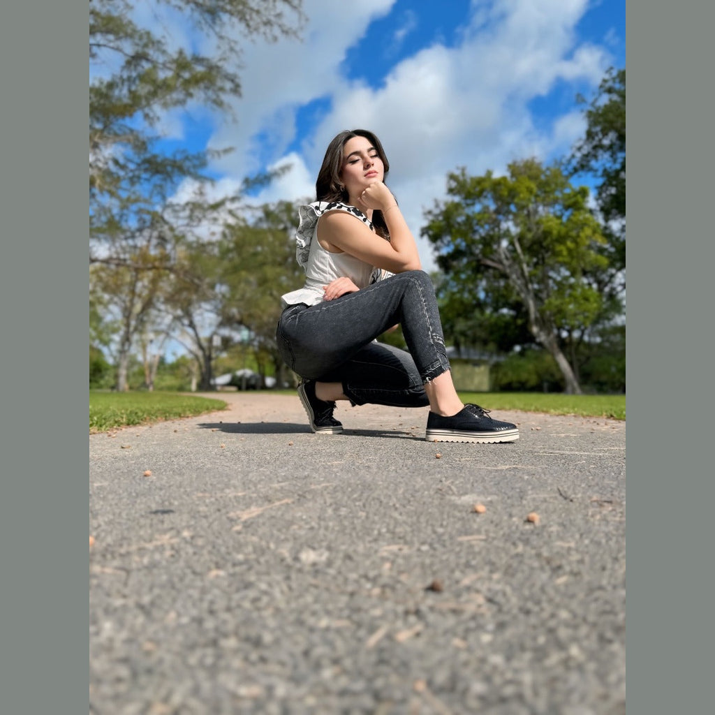 Love Rio Celine Sequins Sneakers - Black