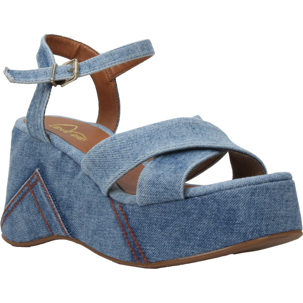 Love Rio Jeena Platform Sandal - Blue Denim