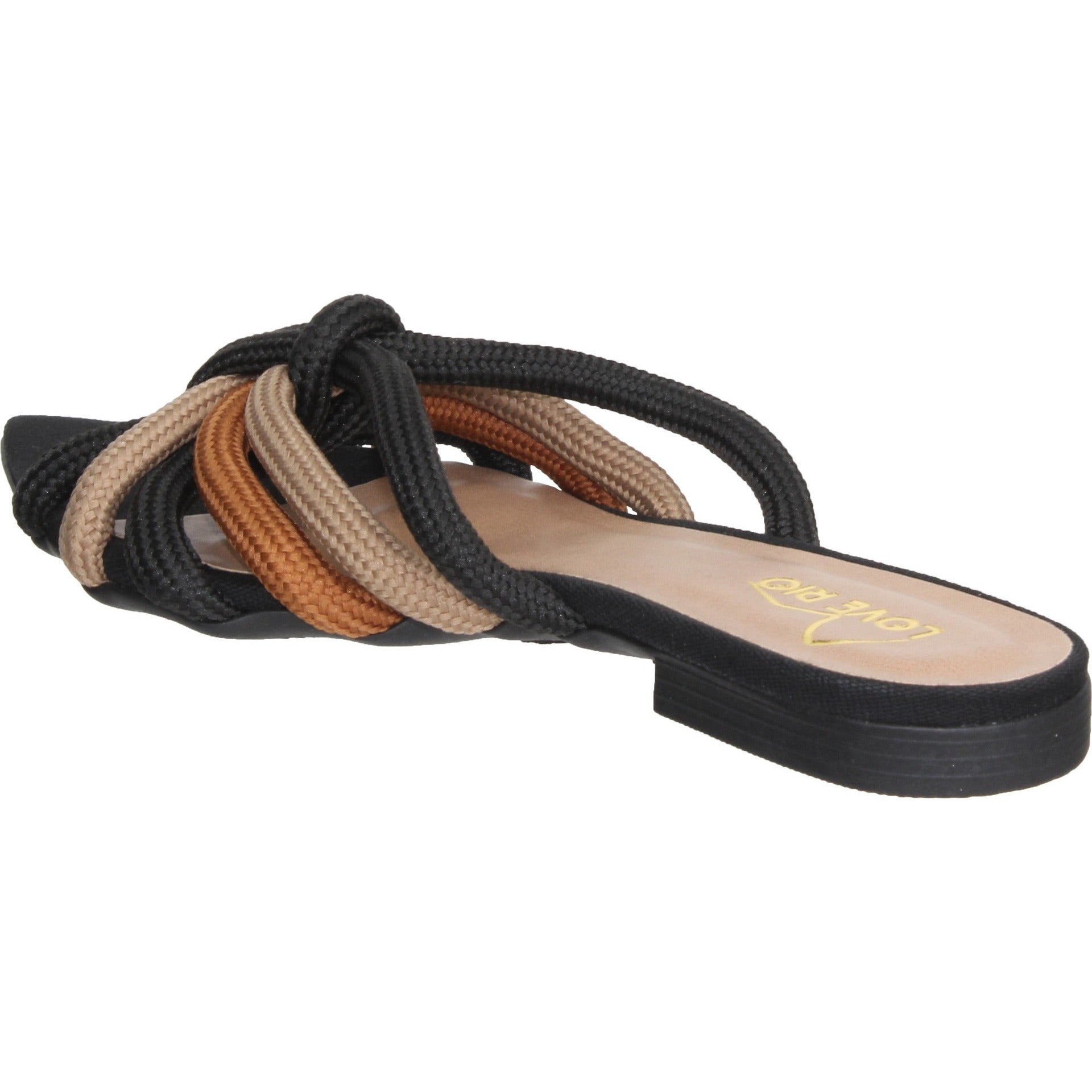 Love Rio Tracy Flat Sandal - Black