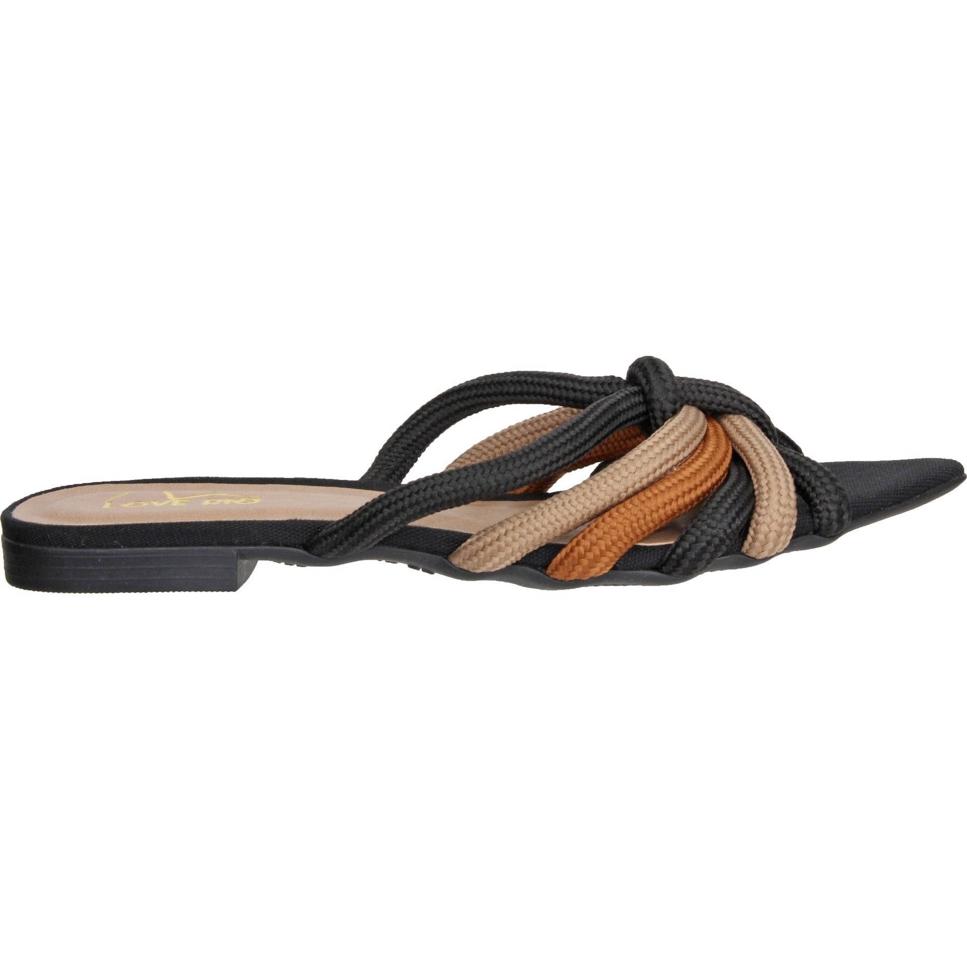 Love Rio Tracy Flat Sandal - Black