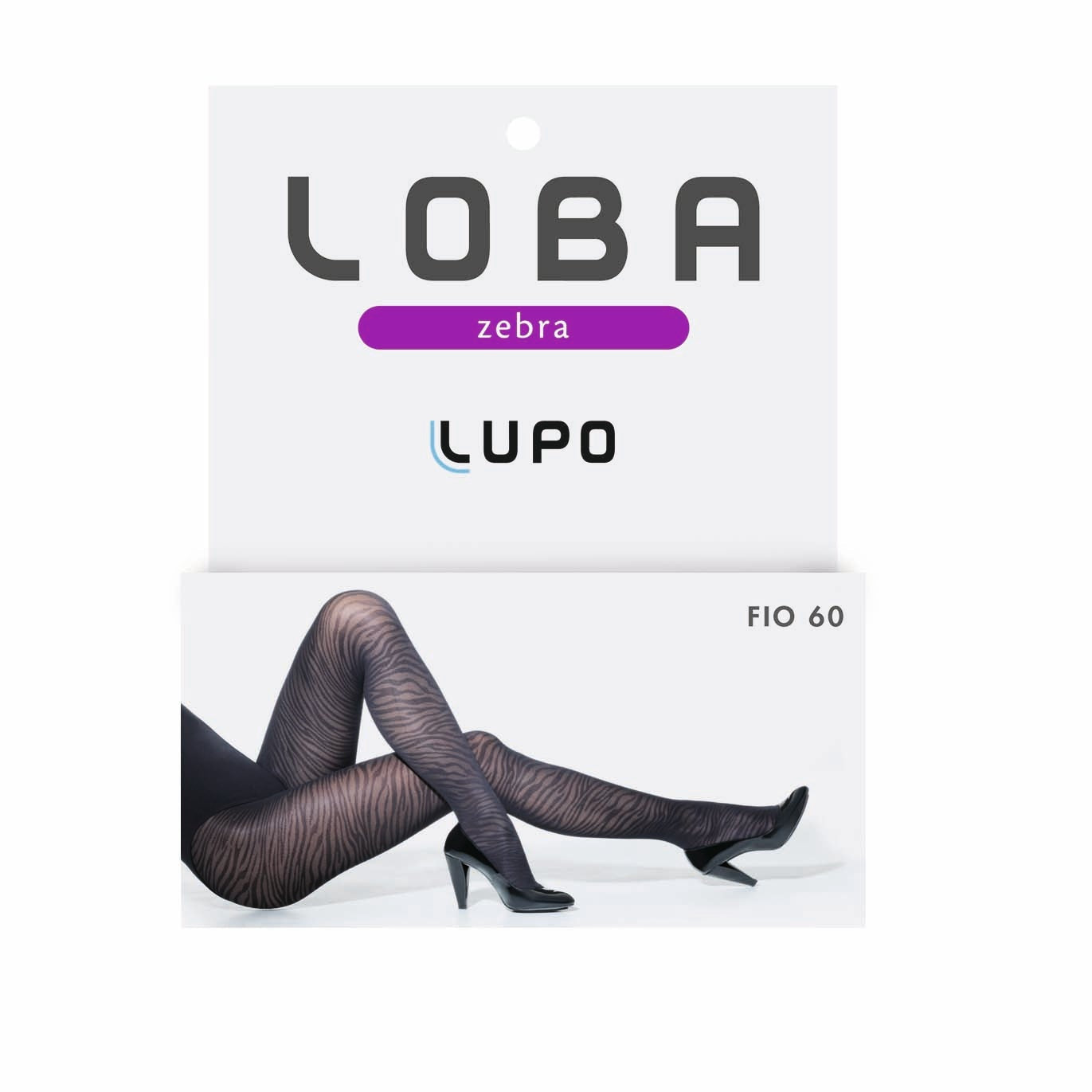 Lupo Zebra Animal Print Pantyhose 60 Denier