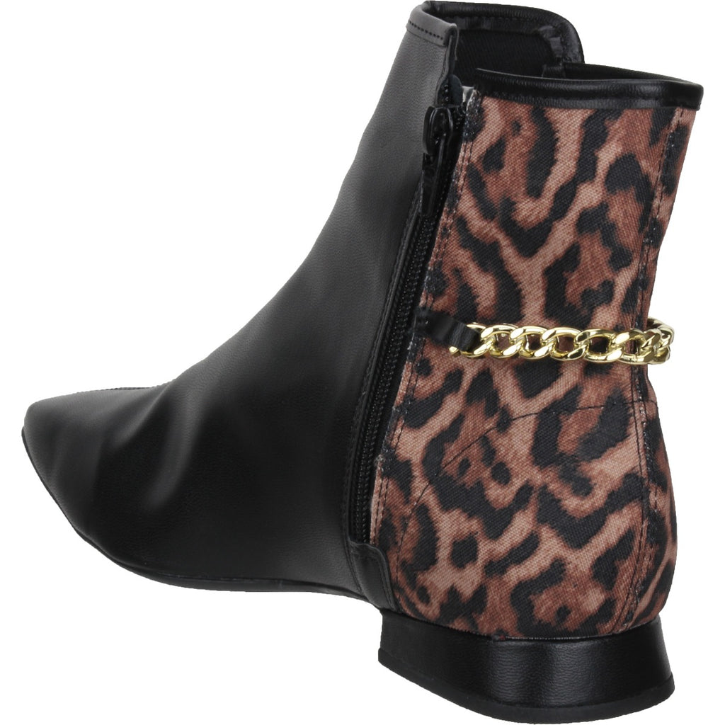 Offline Ankle Bootie w/ Chain - Leopard