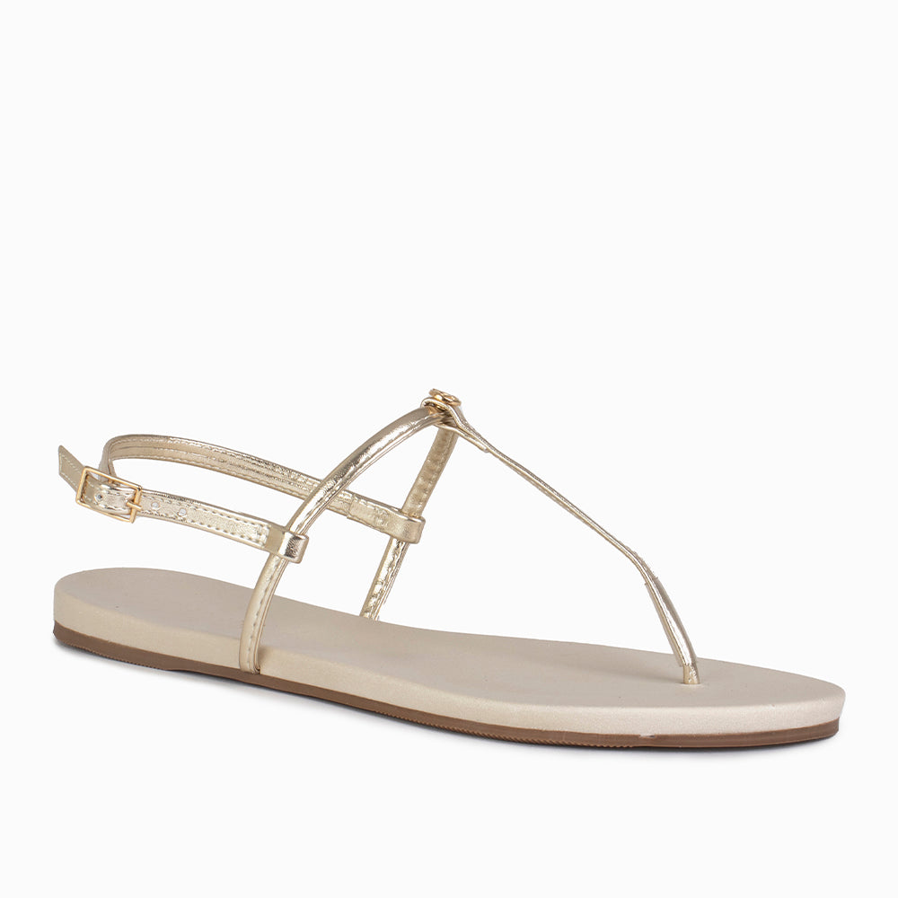 Offline Flat Sandal - Gold