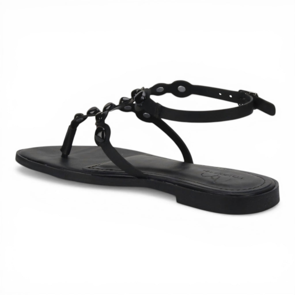 Love Rio Bea Studded Flat Sandal - Black