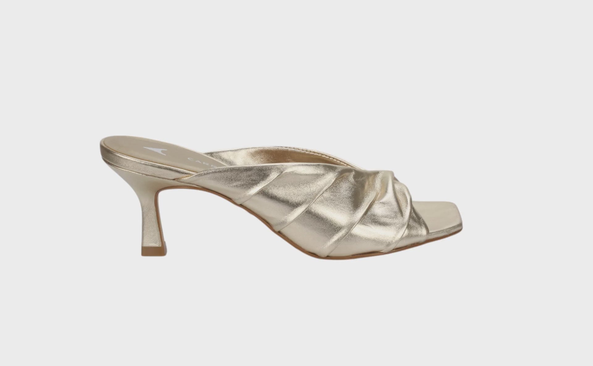 Carrano Sage II Leather Mule Slide Sandal - Gold