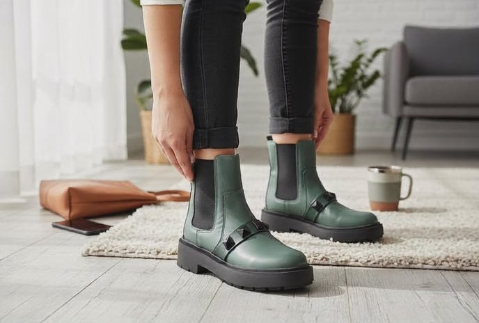 Offline Studded Bootie-Green Gray