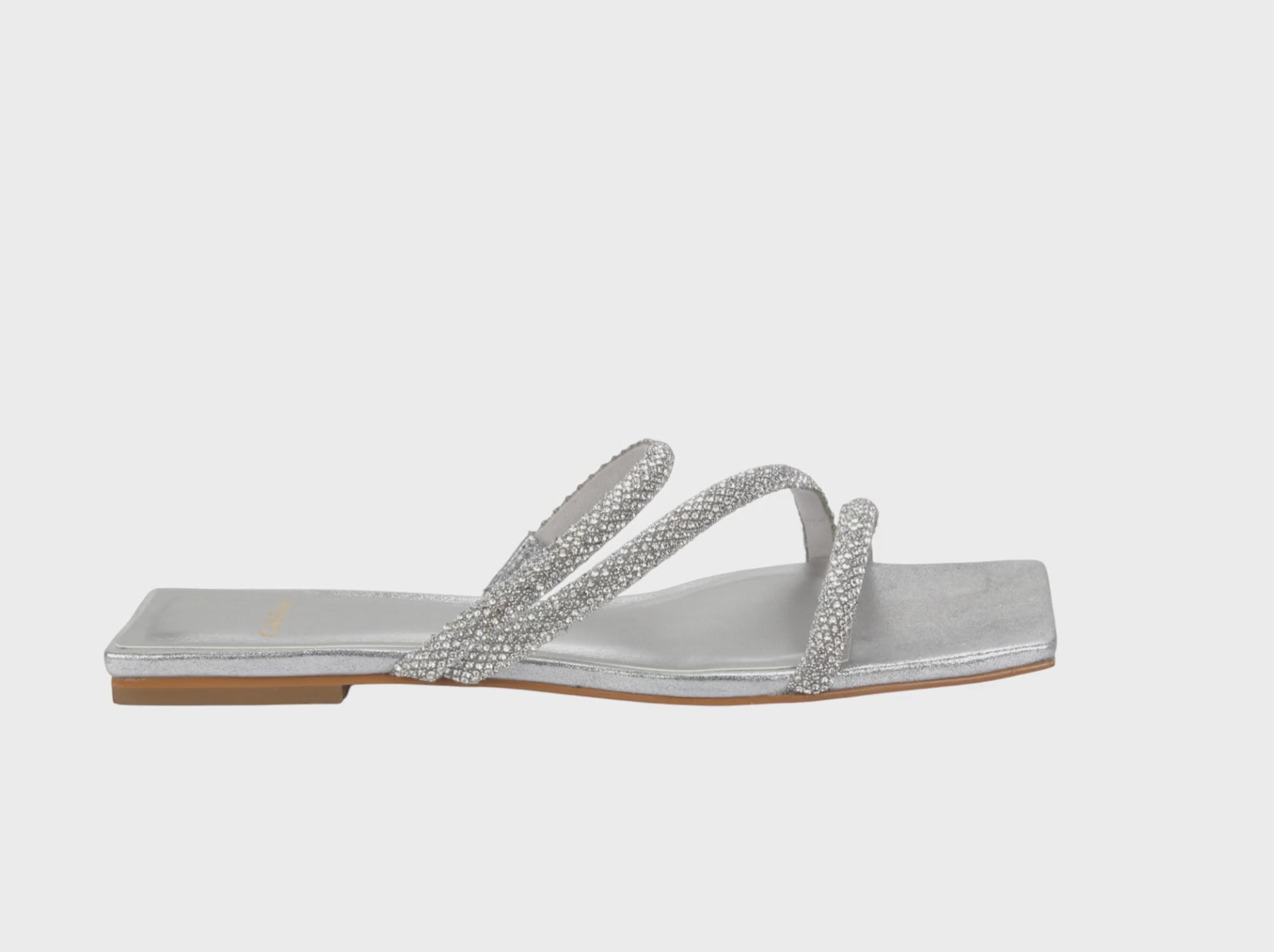 Carrano Sue Dress Flat Sandal Metallic Leather - Silver