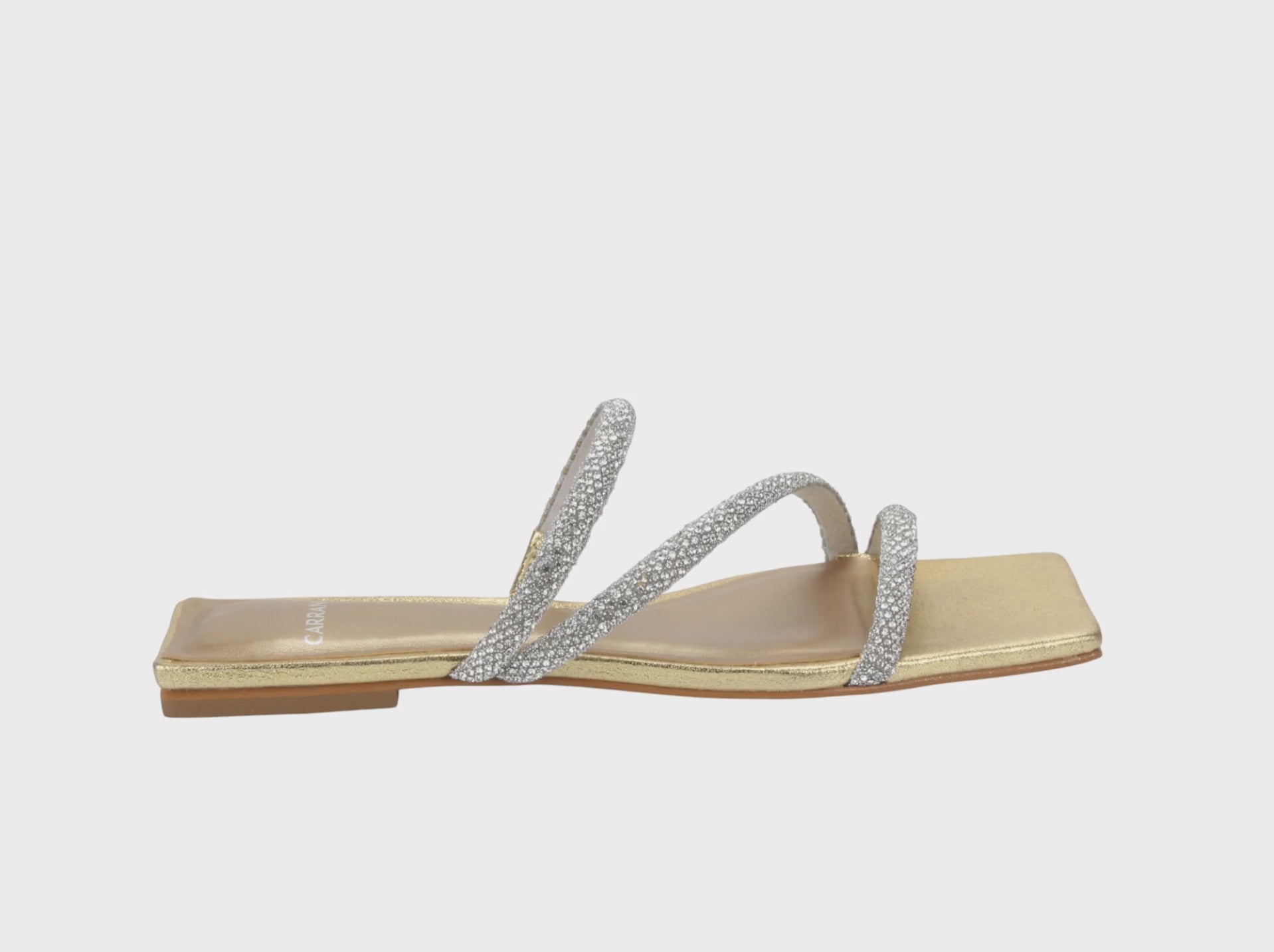 Carrano Sue Dress Flat Sandal Metallic Leather - Gold