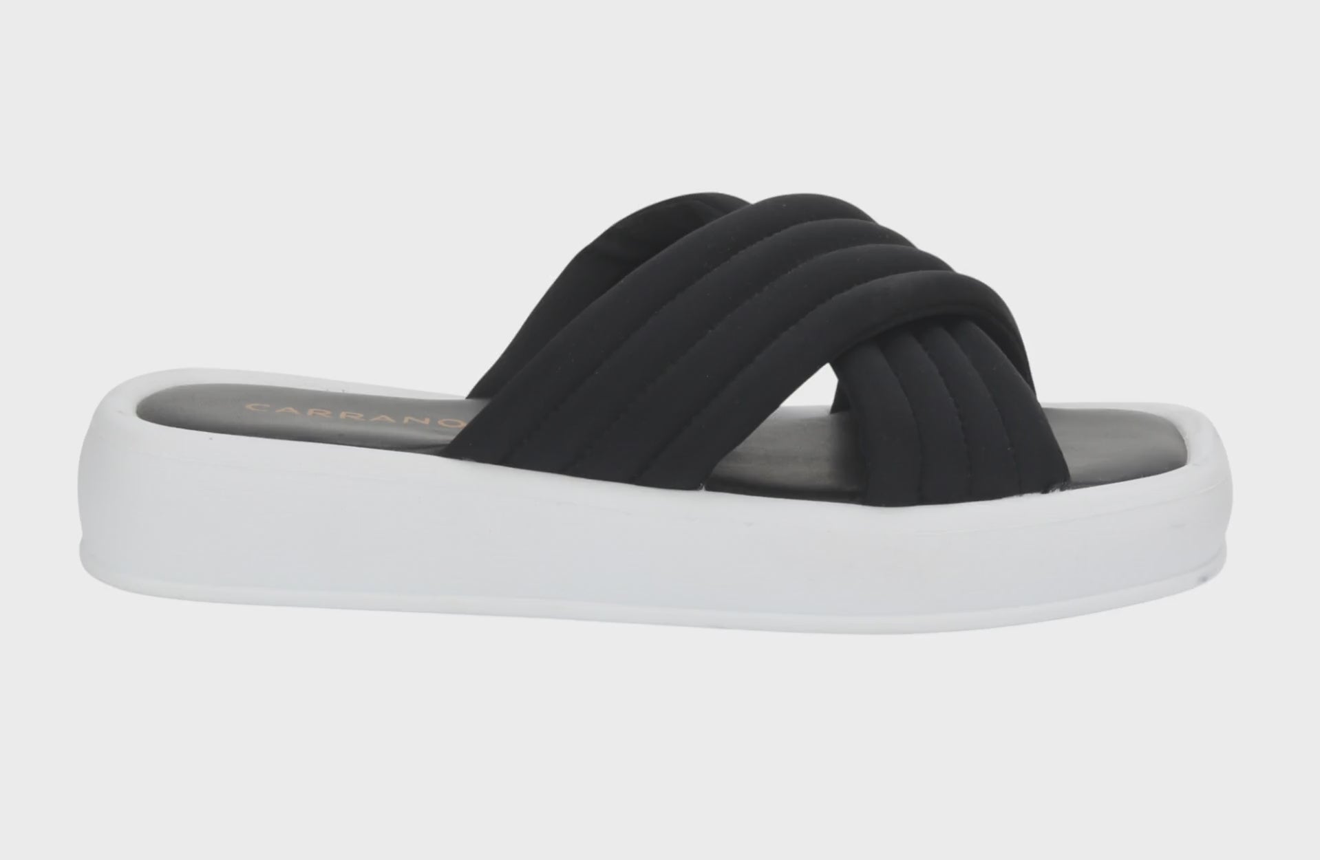 Carrano Platform Slide Sandal - Black