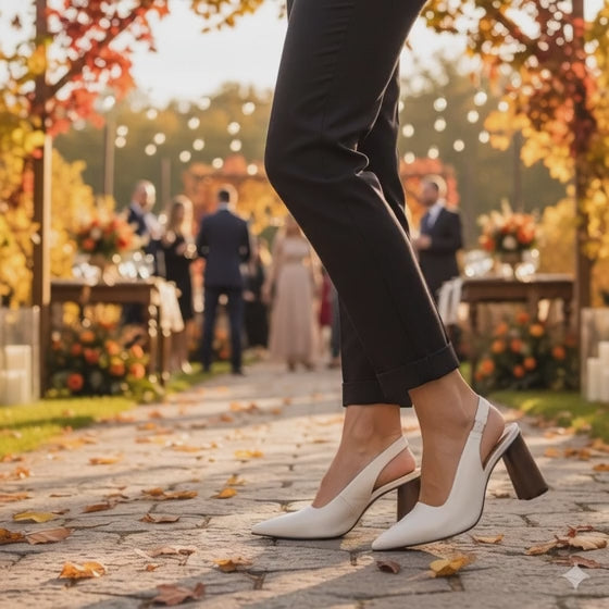 Carrano Genesis Leather Slingback Pump Wooden Heel-Mascarpone