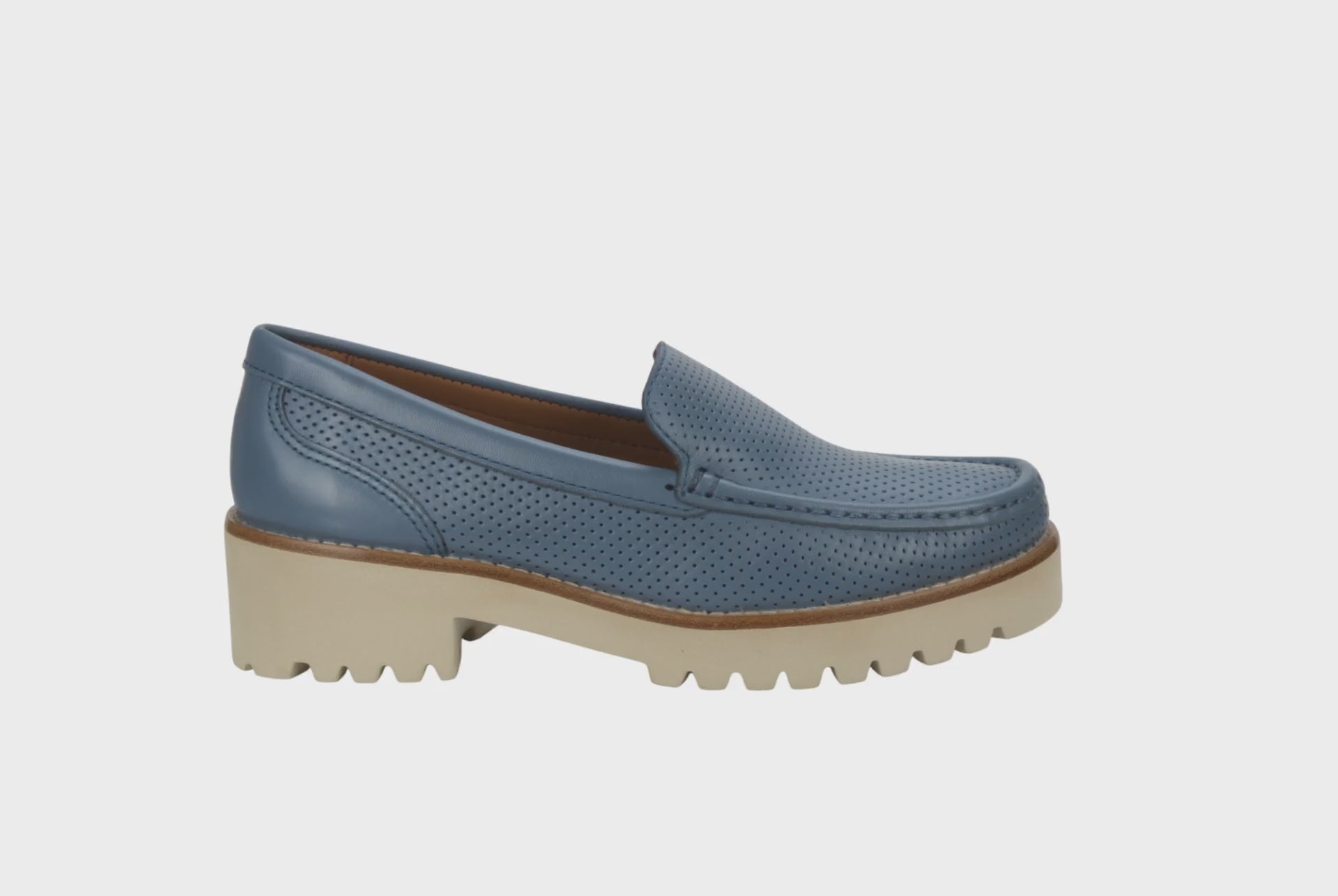 Bruno Menegatti Carrera Leather Loafer - Blue Fairy