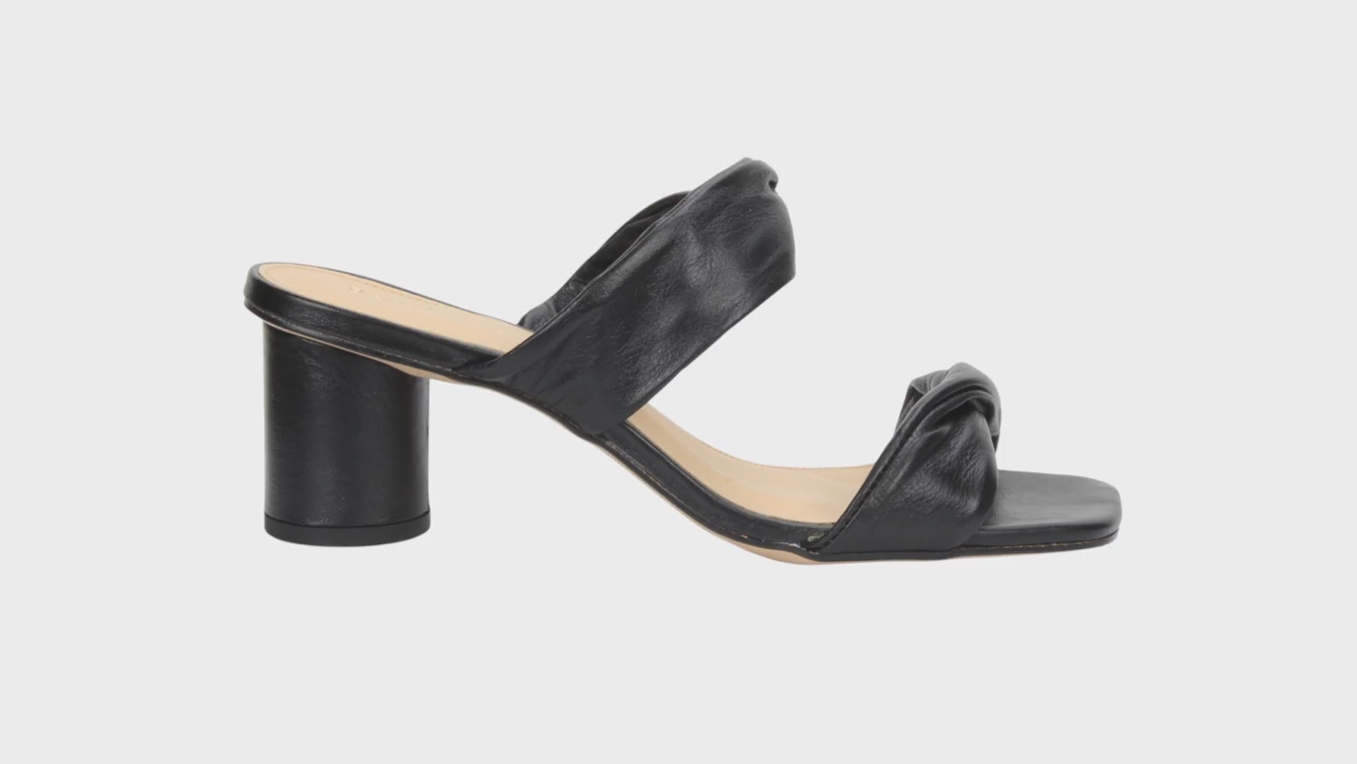 Bruno Menegatti Diana Heeled Slide Sandal - Black