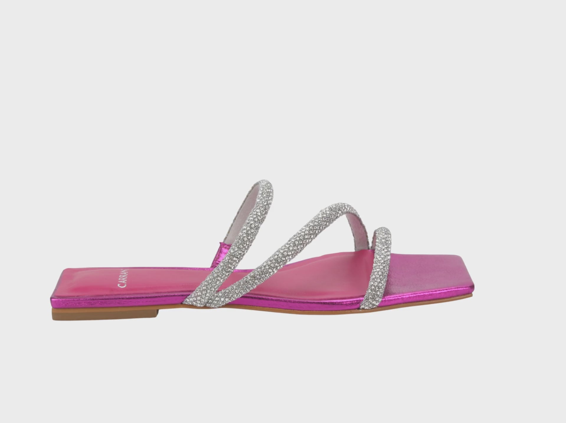 Carrano Sue Dress Flat Sandal Metallic Leather - Pink
