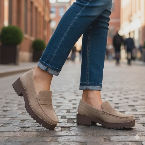 Bruno Menegatti Carrera Leather Loafer Suede - Taupe