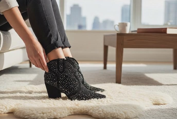 Bruno Menegatti Darling Suede Bootie - Black