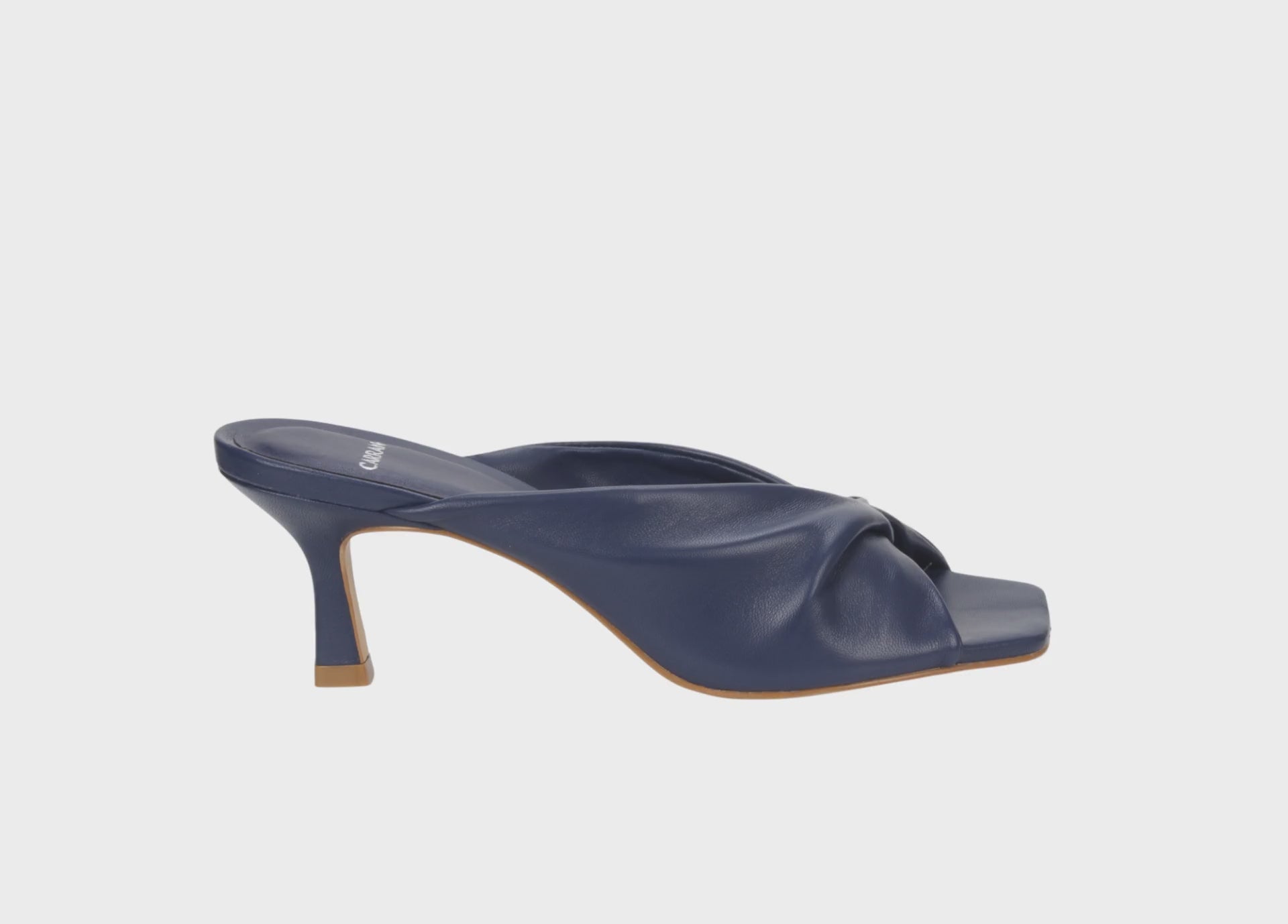 Carrano Sage Slide Leather Sandal - Navy