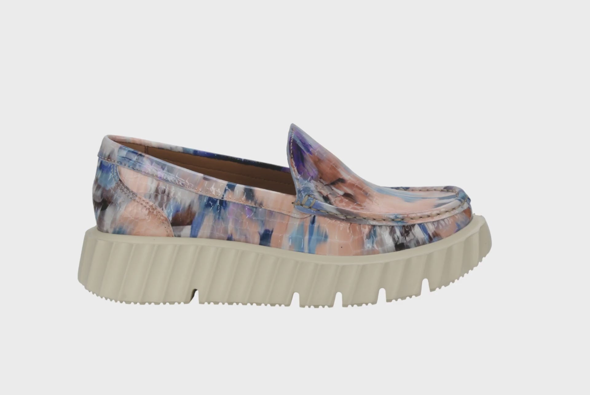 Bruno Menegatti Piemonte Mosaic Leather Loafer - Croco Blue